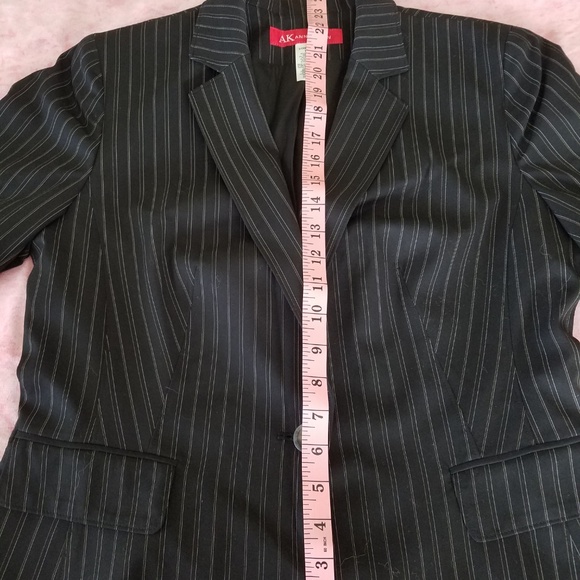 Anne Klein Stretch Black Pinstripe Blazer - Picture 3 of 8